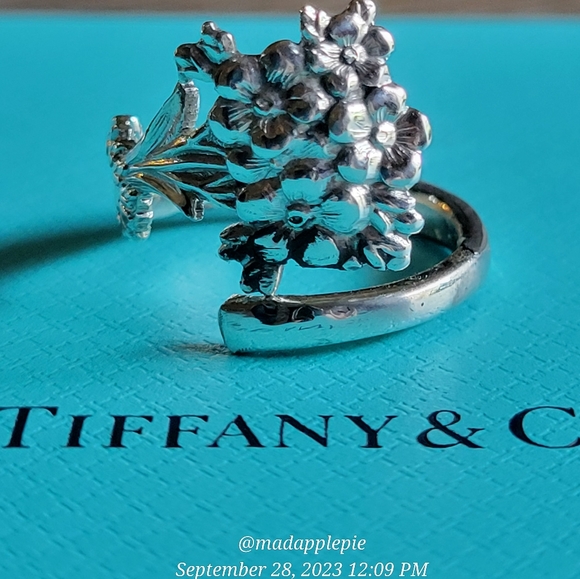 1885 Tiffany & Co. Forget Me Not Spoon Ring in Sterling(Spoon by T&Co.) #4 - Picture 13 of 17